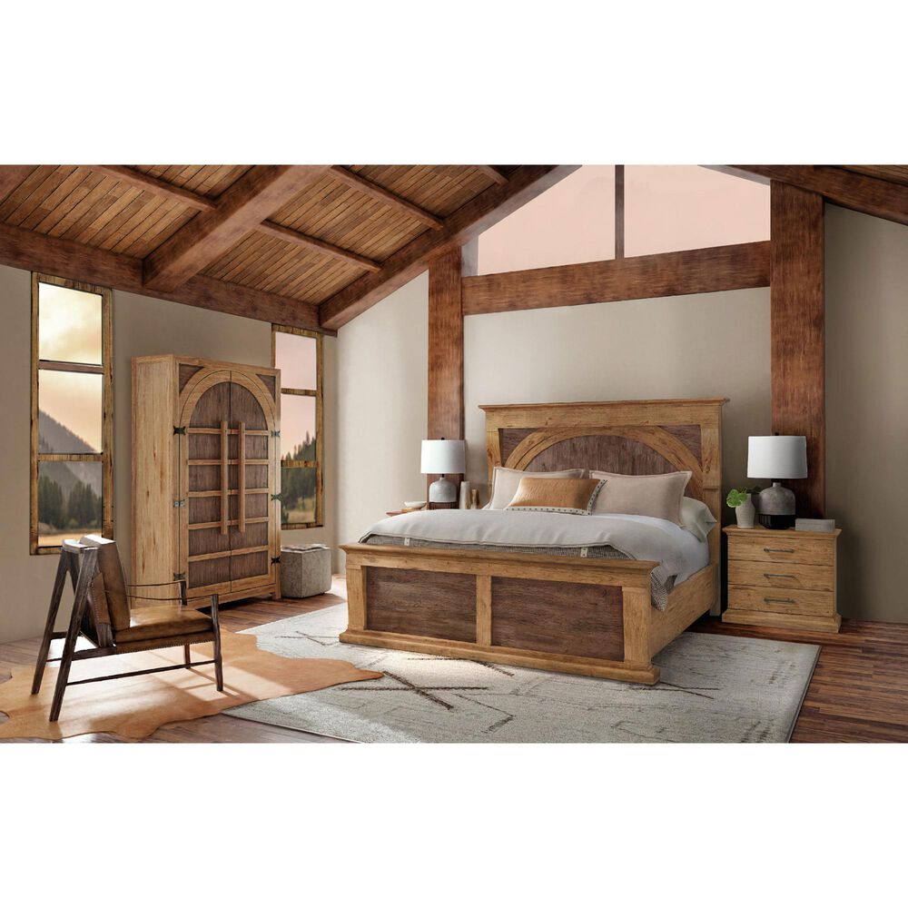 Hooker Furniture Big Sky 34&quot; 3-Drawer Nightstand in Vintage Natural, , large