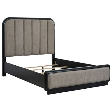 Millenium Rowanbeck Queen Upholstered Panel Bed in Black Finish, , large