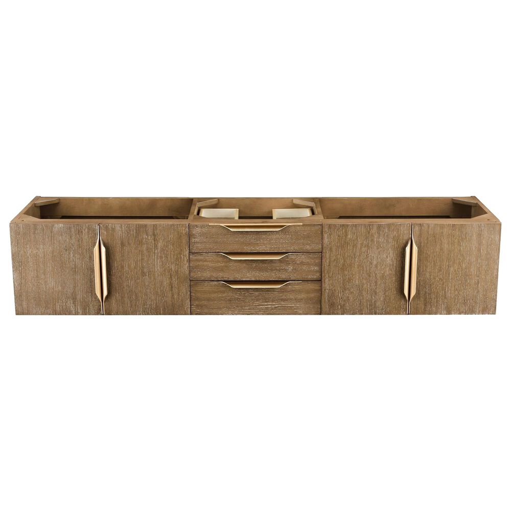 James Martin Mercer Island 72" Single Bathroom Vanity Cabinet in Latte Oak with Brushed Gold Hardware, , large