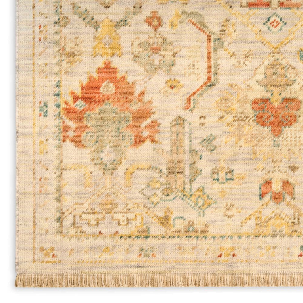 Nourison Antique Bloom Taupe and Multicolor 9' x 12' Area Rug, , large