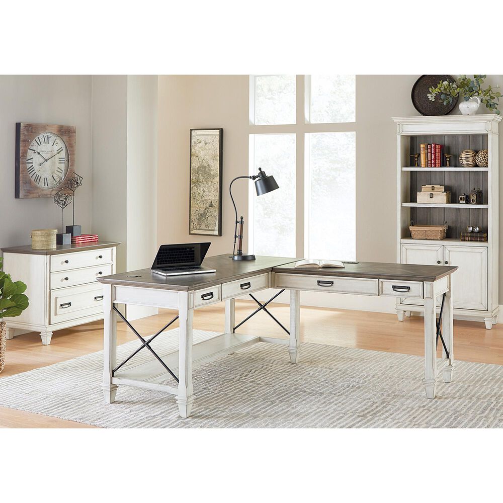 Wycliff Bay Hartford Desk with Return in Eggshell, , large