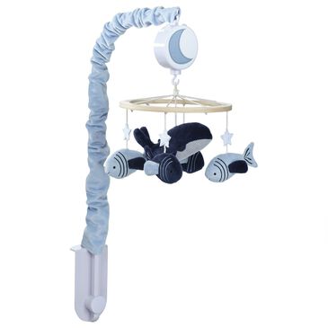 Lambs & Ivy Bubbles and Squirt Musical Baby Crib Mobile in Blue, , large