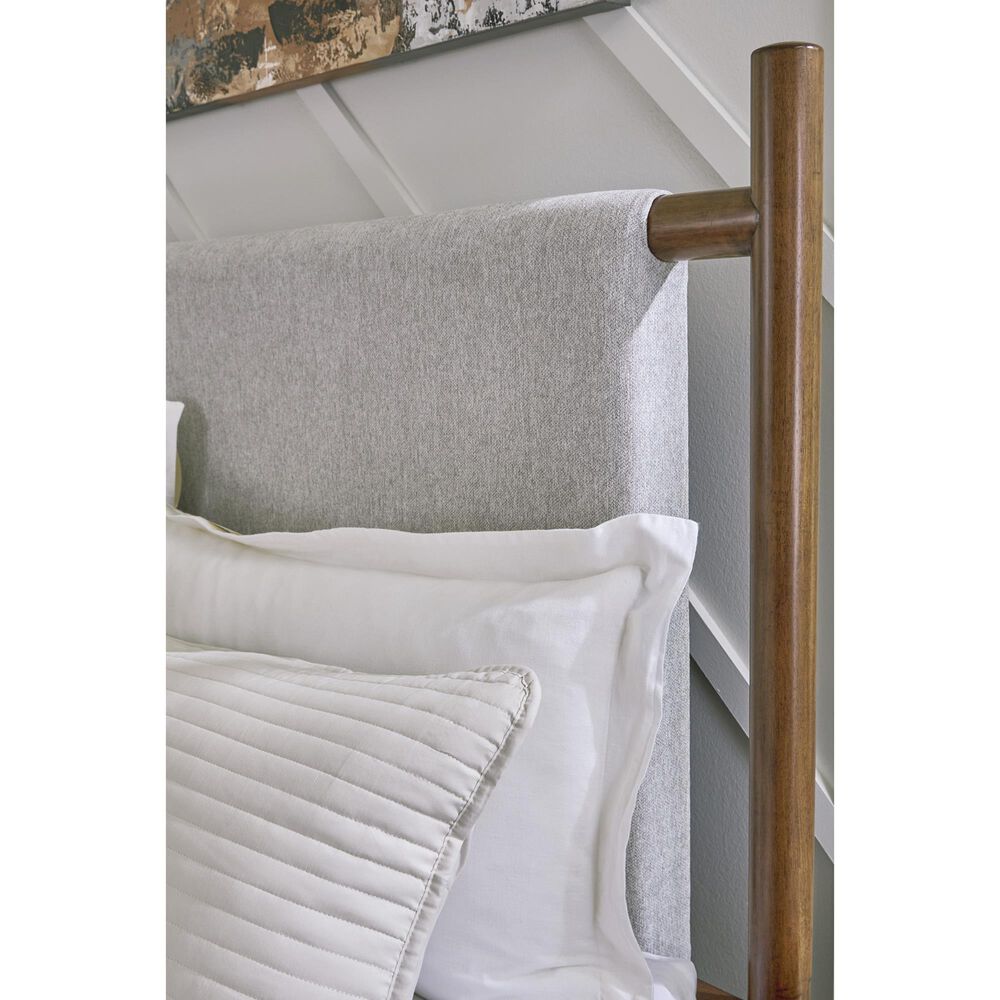 Ashley Lyncott King Panel Bed in Brown, , large
