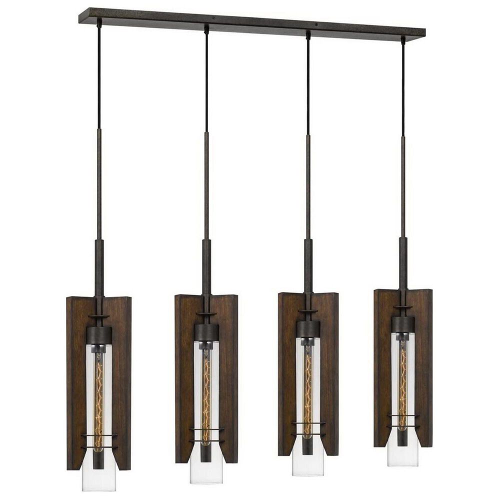 Cal Lighting Almeria 4 Light Pendant Fixture in Pine, , large