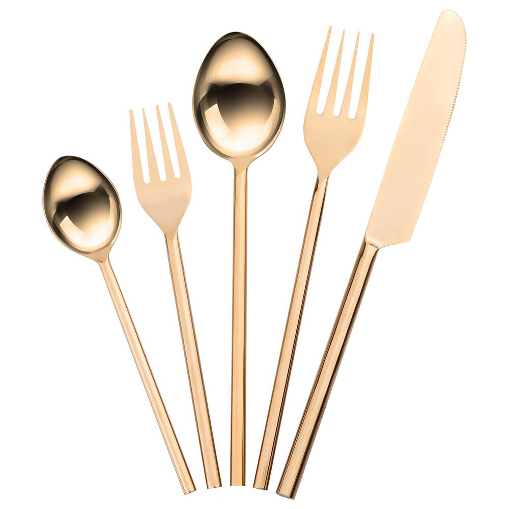 Tov Furniture 20-Piece Flatware Set in Rose Gold, , large