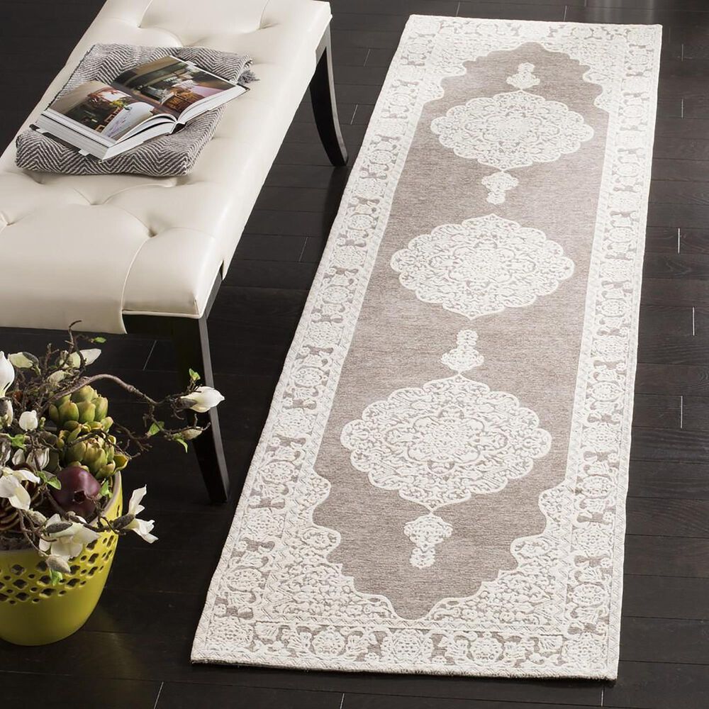 Safavieh Marbella MRB615A 2&#39;3&quot; x 6&#39; Light Grey and Ivory Runner, , large