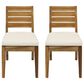 Hearth and Haven Outdoor Armless Dining Chair with Natural Frame in Beige (Set of 2), , large