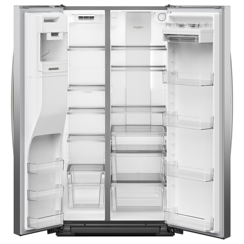 Whirlpool 21 Cu. Ft. Wide Side-by-Side Refrigerator in Fingerprint Resistant Stainless Steel, , large