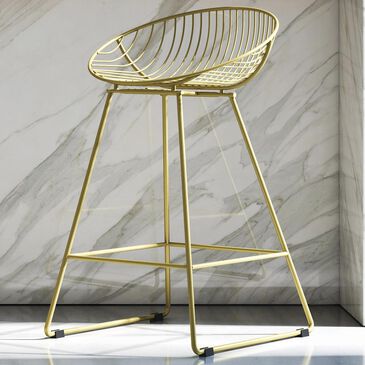 CosmoLiving by Cosmopolitan Ellis Wire Counter Stool in Gold, , large