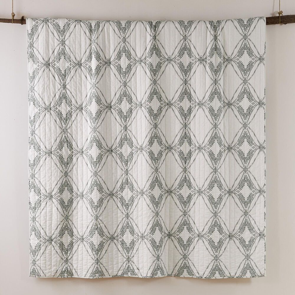 Levtex Kemala Sage 3-Piece Full/Queen Quilt Set in Sage and Cream, , large
