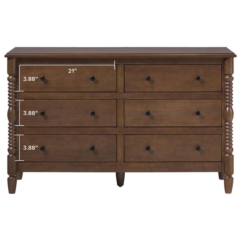 Walker Edison Vivienne 6-Drawer Dresser in White, , large