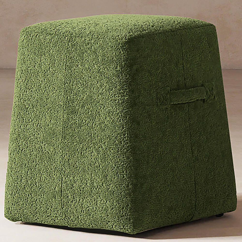 Jennifer Taylor Home Clyde Pouf in Moss Green, , large
