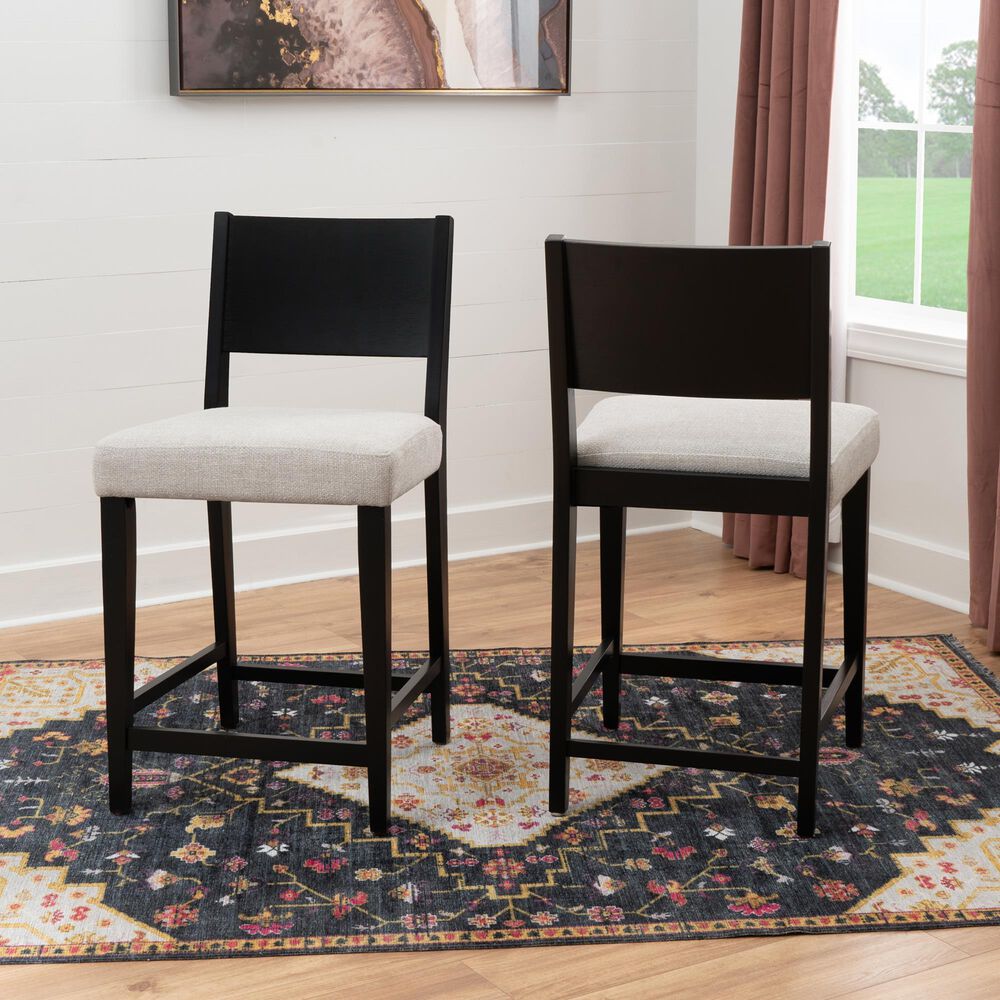 Linon Home Decor Cadence Counter Stool in Black, , large