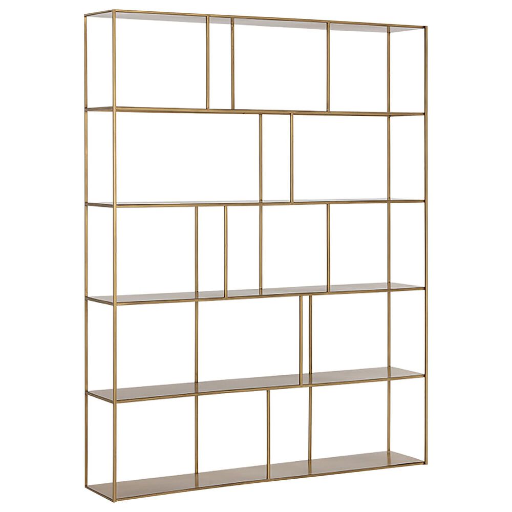 Sunpan Trading & Importing Eiffel Extra Large Bookcase in Antique Brass, , large