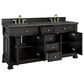 James Martin Vanities Brookfield 72" Double Bathroom Vanity in Black Onyx with 3cm Parisien Bleu Quartz Top and Rectangular Sinks, , large