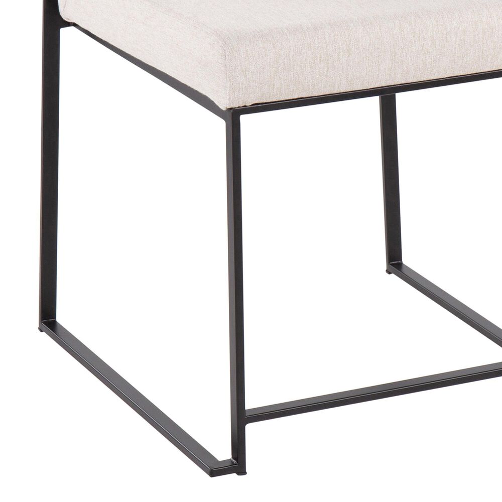 Lumisource Fuji Dining Chair with Beige Cushion in Black &#40;Set of 2&#41;, , large