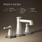 Kohler Riff Widespread Bathroom Sink Faucet in Vibrant Polished Nickel, , large