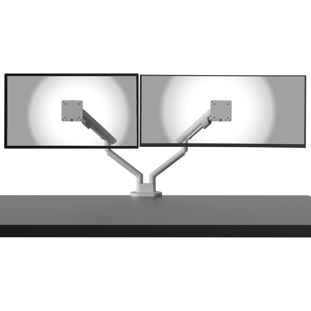 Kanto Dual Monitor Desk Mount for 17" - 35" Displays in White, , large