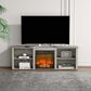HOMLUX 63" Fireplace TV Stand with Storage Media Console in French Oak Grey, , large