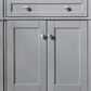James Martin Vanities Brittany 72" Double Bathroom Vanity in Urban Gray with 3 cm Victorian Silver Quartz Top and Rectangular Sinks, , large
