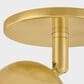 Hudson Valley Lighting Tuthill 1-Light Flush Mount in Aged Brass, , large