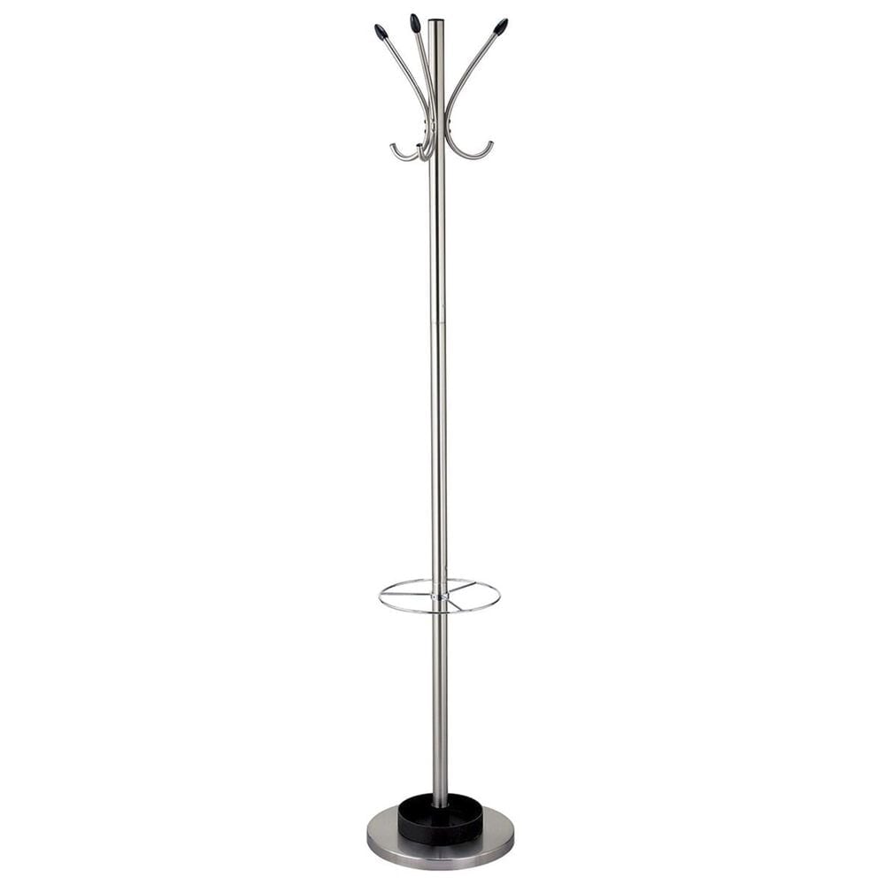 Adesso Umbrella Stand/Coat Rack in Brushed Steel, , large