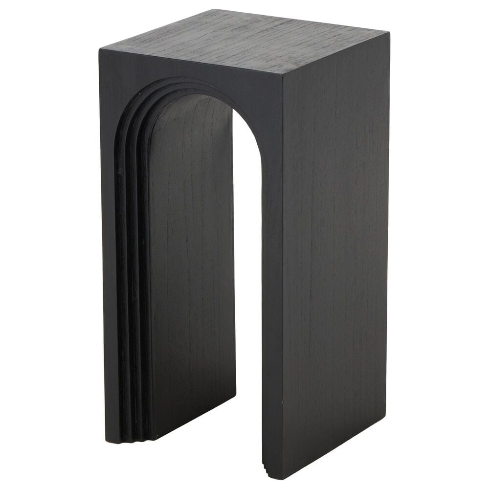 Maple and Jade Cutout Arch End Table in Black, , large
