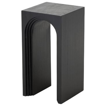 Maple and Jade Cutout Arch End Table in Black, , large