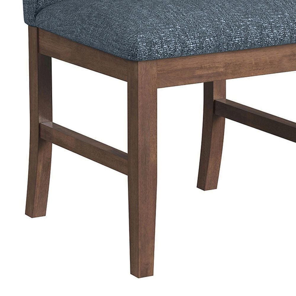 37B Santa Barbara Dining Side Chair with Denim Blue Cushion in Walnut, , large