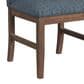 37B Santa Barbara Dining Side Chair with Denim Blue Cushion in Walnut, , large