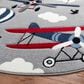 Safavieh Carousel 5"3" Round Light Grey and Red Kids  Area Rug, , large