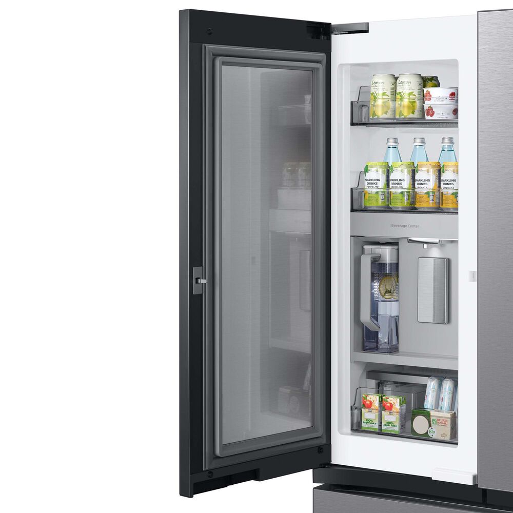 Samsung Bespoke Bespoke 30.1 Cu. Ft. 3-Door French Door Refrigerator with Beverage Center - Stainless Steel Panels Included, , large