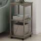 HOMLUX 2-Tier Tall End Table in French Oak, , large