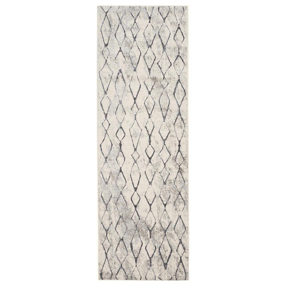 Feizy Rugs Kano 3872F 2"7" x 8" Sand and Charcoal Runner, , large
