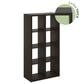 HOMLUX 8-Cube Reversible Open Back Bookshelf in Dark Oak, , large