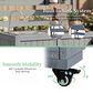 HOMLUX 41.7"" Outdoor Rolling Kitchen Island in Gray, , large