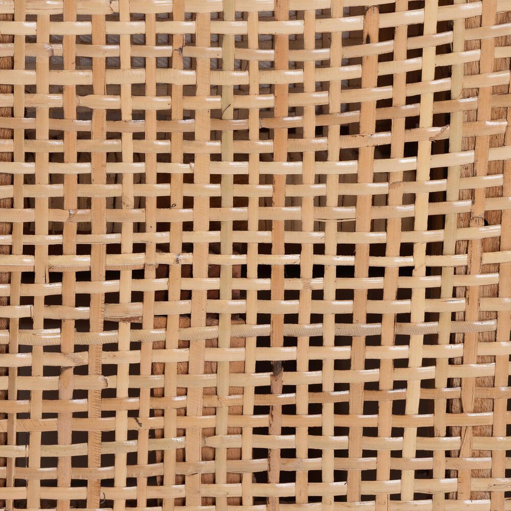 Baxton Studio Edda Stationary Sofa with Natural Rattan in Neutral, , large