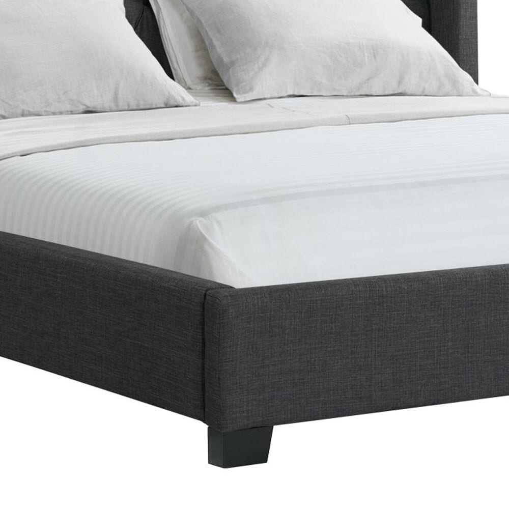 Mayberry Hill Morrow King Wingback Upholstered Bed in Heirloom Charcoal, , large