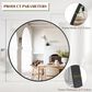 HOMLUX 30" Round Wall Mirror in Black, , large