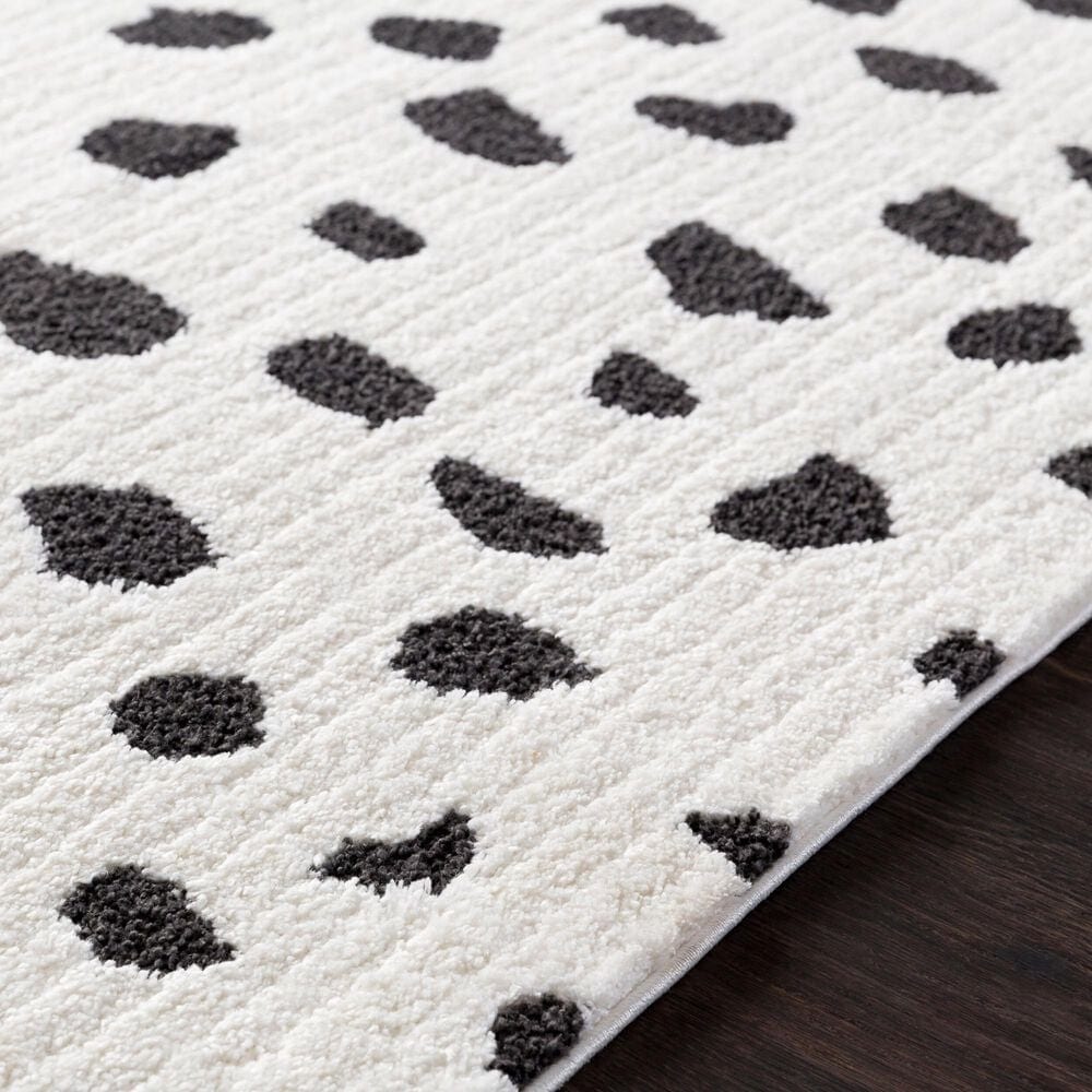 Surya Moroccan Shag Black and White 7&#39;10&quot; x 10&#39;2&quot; Area Rug, , large