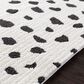 Surya Moroccan Shag Black and White 7"10" x 10"2" Area Rug, , large