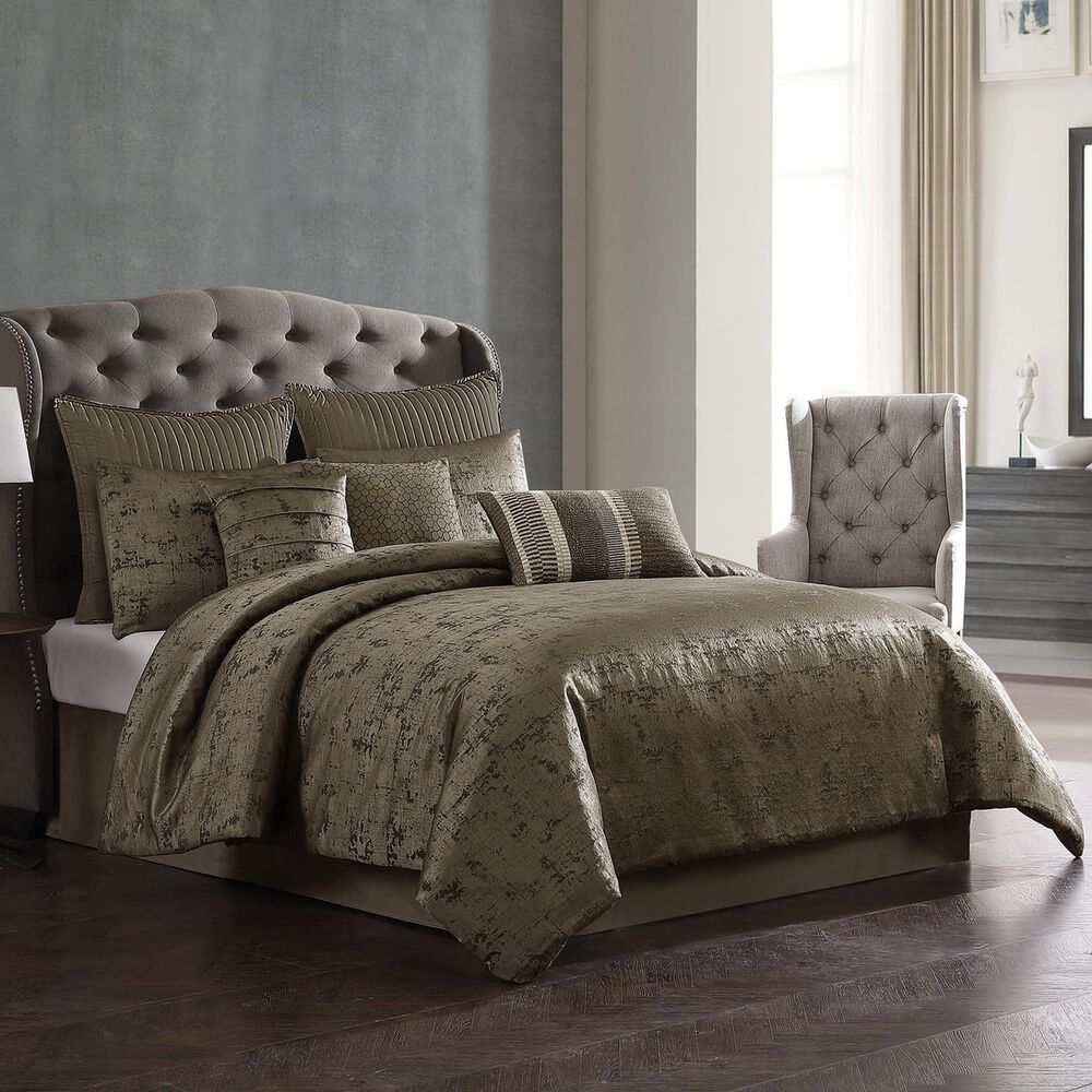 Hallmart Collectibles Dustin 9-Piece Queen Comforter Set in Gold, , large
