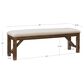 Linon Home Decor Turino Padded Dining Bench in Rustic Umber, , large