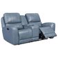 Italiano Furniture Bel Air Power Reclining Console Loveseat In Blue, , large