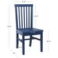 Linon Home Decor Percival Side Chair in Navy Blue (Set of 2), , large