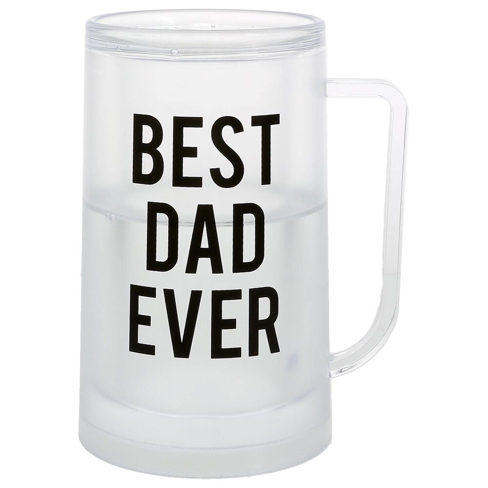 Pavilion 12 Oz Best Dad Freezer Stein in Clear and Black, , large