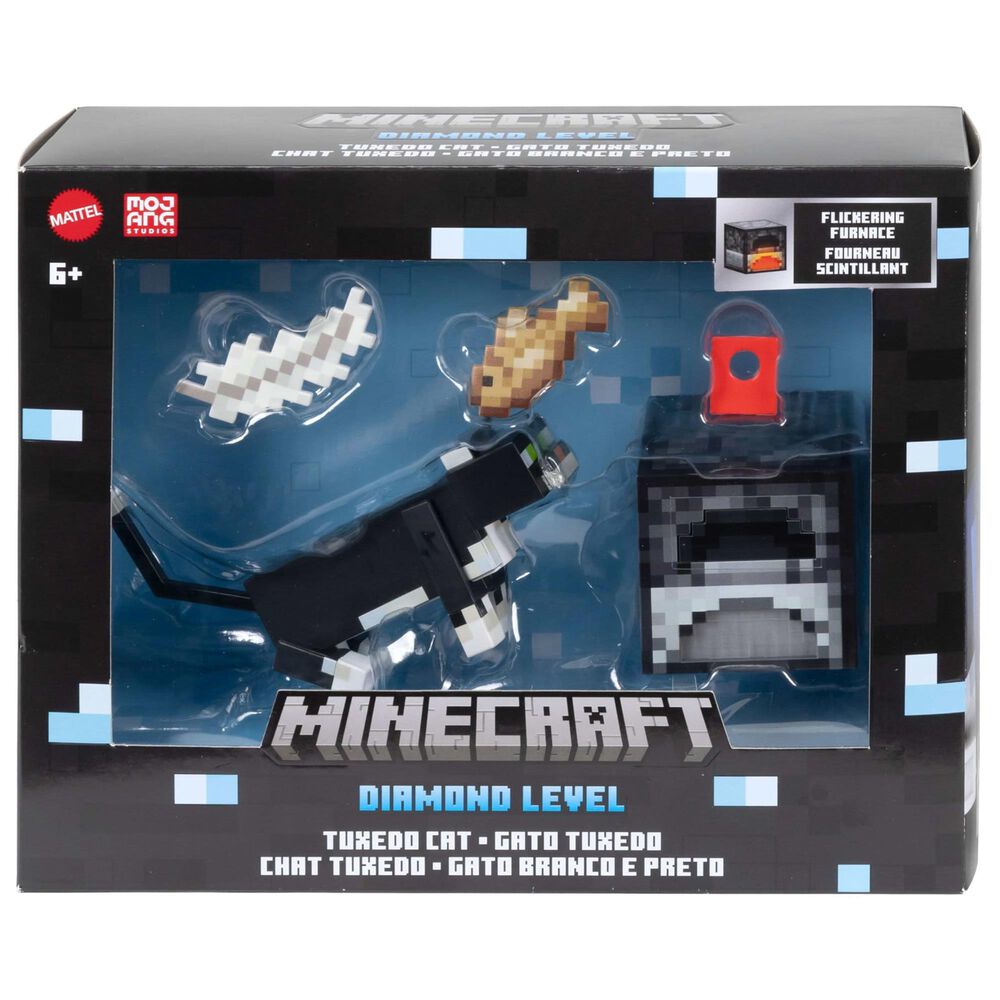 Mattel Minecraft Diamond Level Tuxedo Cat Action Figure, , large