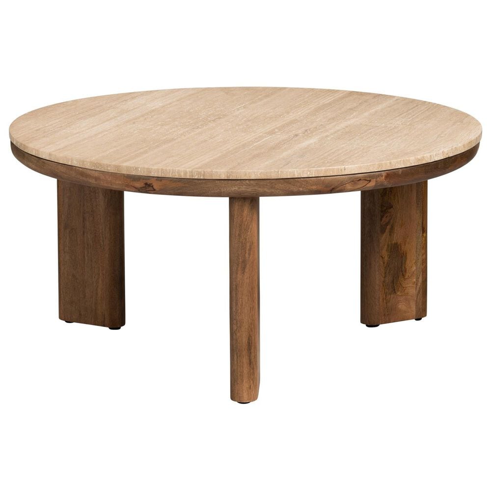 Slatehouse Mason Round Cocktail Table in Brown, , large