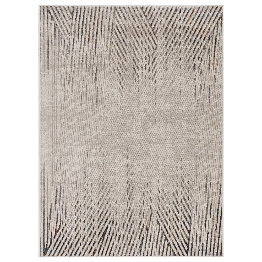 Kas Oriental Rugs Inspire Parker 2"2" x 6"11" Ivory and Grey Runner, , large