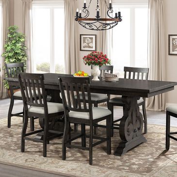 Mayberry Hill Stone Counter Table in Smokey Dark Ash - Table Only, , large